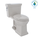 TOTO Promenade II One-Piece Elongated 1.28 GPF Universal Height Toilet with CeFiONtect, Sedona Beige MS814224CEFG