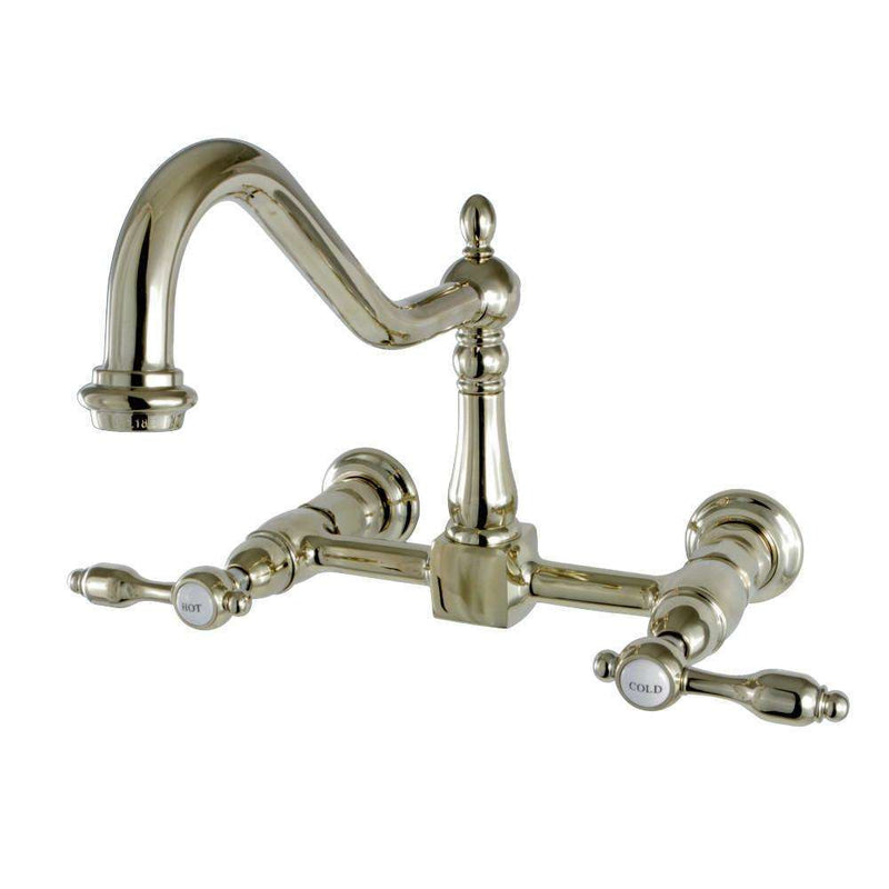 Kingston KS1242TAL 8" Centerset Wall Mount Kitchen Faucet