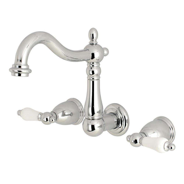 Kingston KS1251PL 8-Inch Center Wall Mount Bath Faucet