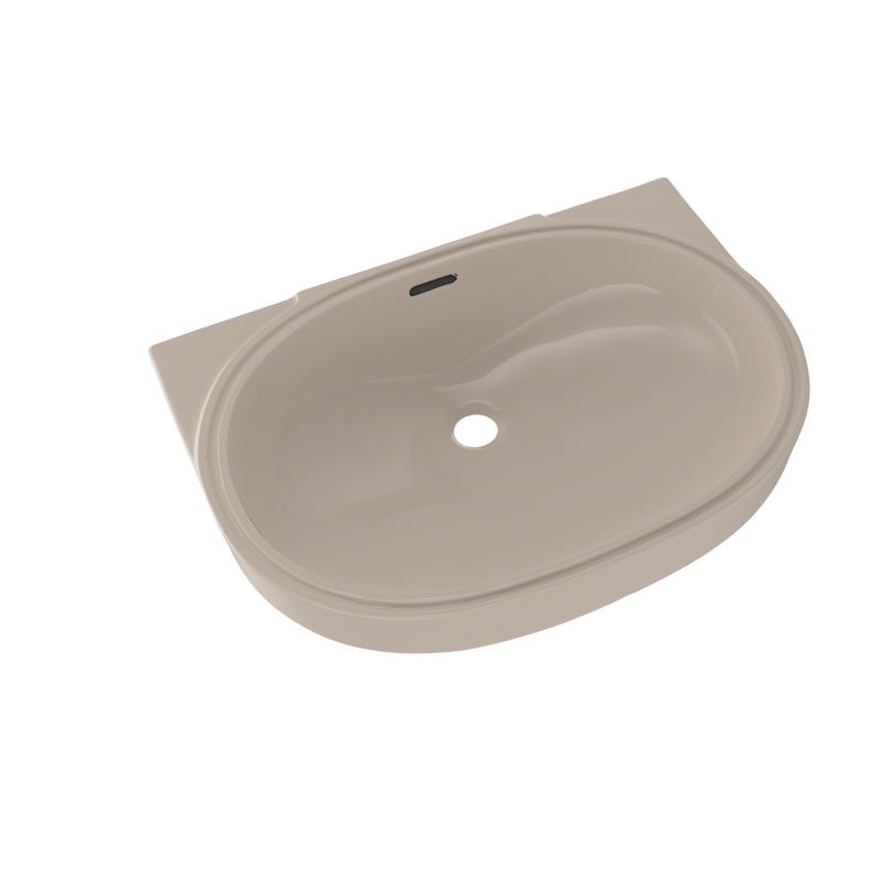 TOTO Oval 19-11/16" x 13-3/4" Undermount Bathroom Sink with CeFiONtect, Bone LT546G