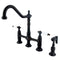 Kingston KS1275PLBS Heritage 8 in. Bridge Kitchen Faucet W/