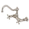 Kingston KS3246AX 8" Center Wall Mount Bath Faucet Nickel