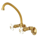 Kingston Brass KS614SB 2-Handle Wall Mount Kitchen Faucet