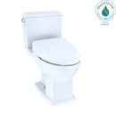 TOTO WASHLET Connelly Two-Piece Elongated Dual Flush 1.28 and 0.9 GPF Toilet and Classic WASHLET S500e Bidet Seat with Auto Flush, Cotton White MW4943044CEMAFG