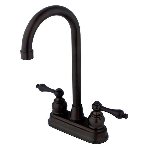 Kingston Brass KB495AL Vic 4" Centerset High Arch Bar Faucet