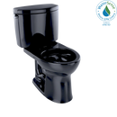 TOTO Drake II Two-Piece Round 1.28 GPF Universal Height Toilet, Ebony CST453CEFG