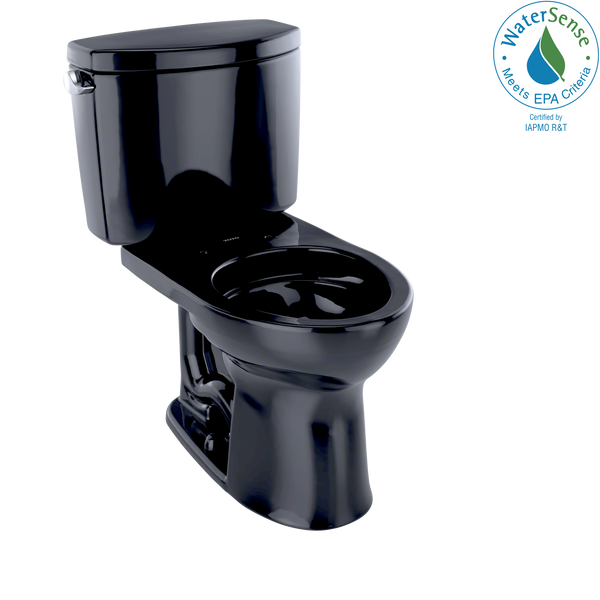 TOTO Drake II Two-Piece Round 1.28 GPF Universal Height Toilet, Ebony CST453CEFG#51