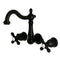 Kingston KS1250AX 8" Center Wall Mount Bath Faucet, Matte