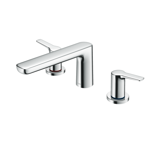 TOTO GS Two-Handle Deck-Mount Roman Tub Filler Trim, Polished Chrome TBG03201U#CP