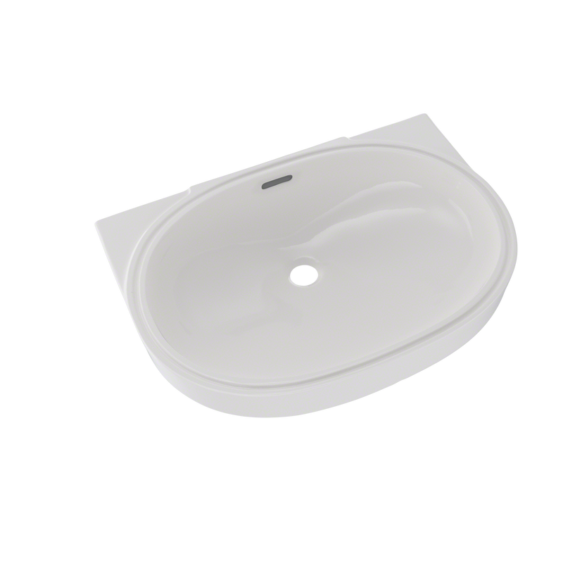 TOTO Oval 19-11/16" x 13-3/4" Undermount Bathroom Sink with CeFiONtect, Colonial White LT546G