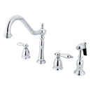 Kingston Brass KB1791ALBS Widespread Kitchen Faucet