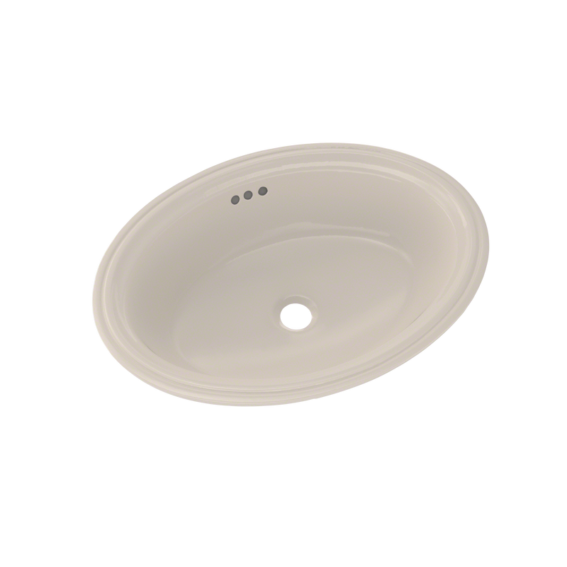 TOTO Dartmouth 18-3/4" x 13-3/4" Oval Undermount Bathroom Sink, Sedona Beige LT641