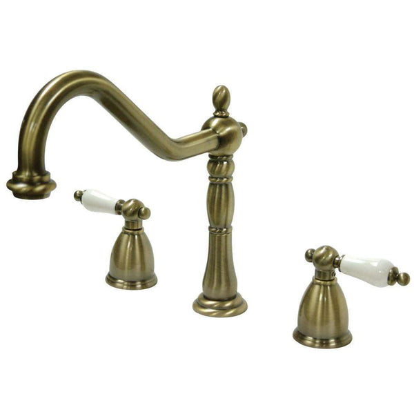 Kingston Brass KB1793PLLS Wsp Kitchen Faucet, Antique Brass