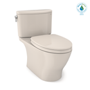 TOTO Nexus Two-Piece Elongated 1.28 GPF Universal Height Toilet with CEFIONTECT and SS124 SoftClose Seat, WASHLET Ready, Sedona Beige MS442124CEFG