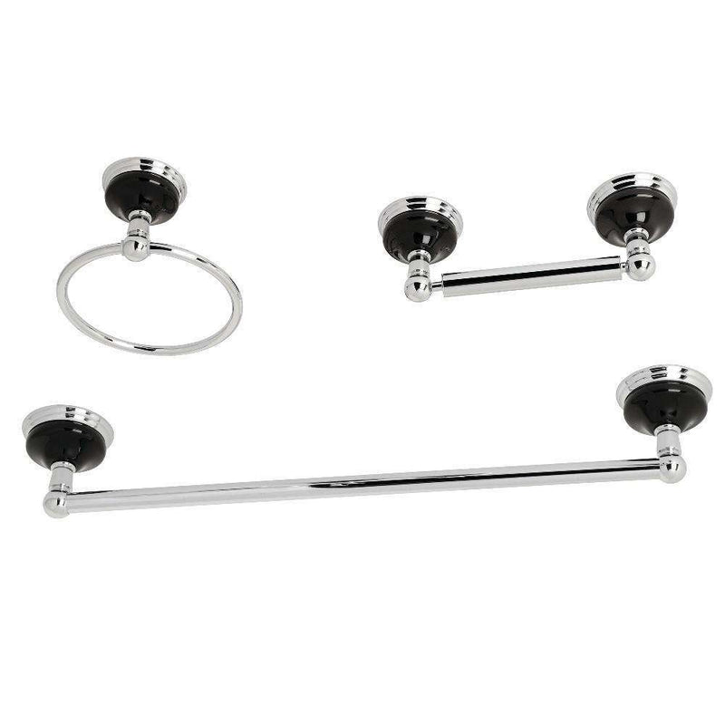 Kingston Brass BAK911148C Onyx 3-Piece Bath Accs Set