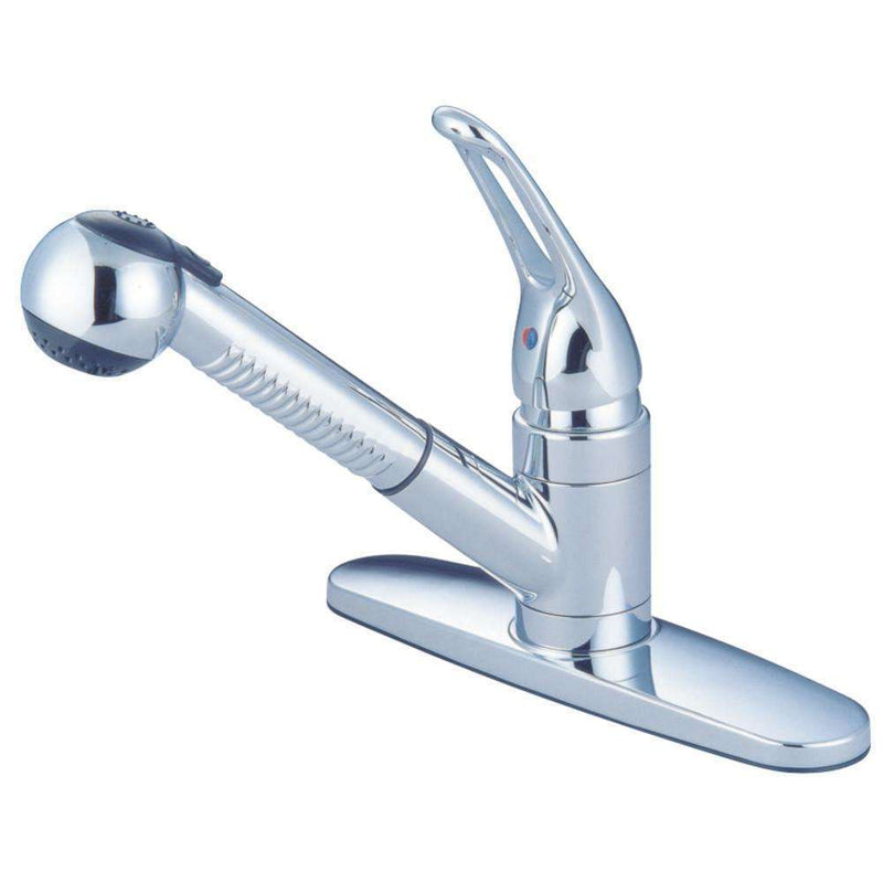 Kingston Brass KB701SP Single-Handle Pull-Out Kitchen Faucet