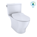 TOTO Nexus Two-Piece Elongated 1.28 GPF Universal Height Toilet with CEFIONTECT and SS234 SoftClose Seat, WASHLET Ready, Cotton White MS442234CEFG