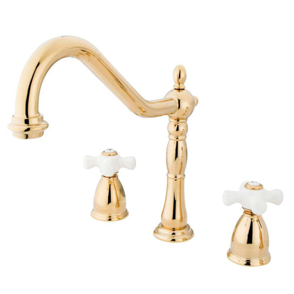 Kingston Brass KB1792PXLS Wsp Kitchen Faucet, Polished Brass