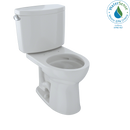 TOTO Drake II Two-Piece Round 1.28 GPF Universal Height Toilet with CeFiONtect, Colonial White CST453CEFG