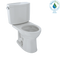 TOTO Drake II Two-Piece Round 1.28 GPF Universal Height Toilet with CeFiONtect, Colonial White CST453CEFG#11