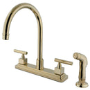 Kingston Brass KS8792CQL Centerset Kitchen Faucet Brass