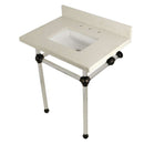 Kingston Brass KVPB30WQASQ5 30X22 White Quartz Vanity