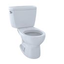 TOTO Drake Two-Piece Round 1.6 GPF Toilet with Insulated Tank, Cotton White CST743SD