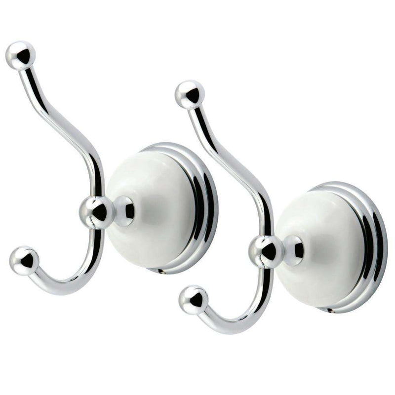 Kingston Brass BAK1117C 2-Piece Robe Hook, Polished Chrome