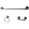 Kingston Brass BAK116148BK 3-Piece Towel Bar