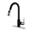 Kingston LS8727CTL Sg-Hnd Pull-Down Kitchen Faucet, Matte B