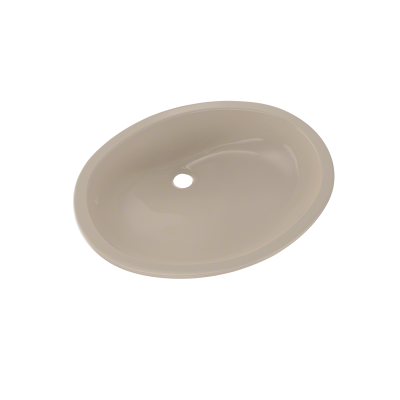 TOTO Dantesca Oval Undermount Bathroom Sink with CeFiONtect, Bone LT597G