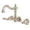 Kingston KS1256AL 8" Center Wall Mount Bath Faucet Nickel