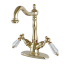 Kingston Brass KS1492WLL Vessel Sink Faucet, Polished Brass