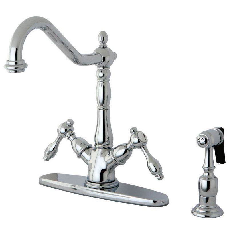 Kingston KS1231TALBS Mono Deck Mount Kitchen Faucet W/