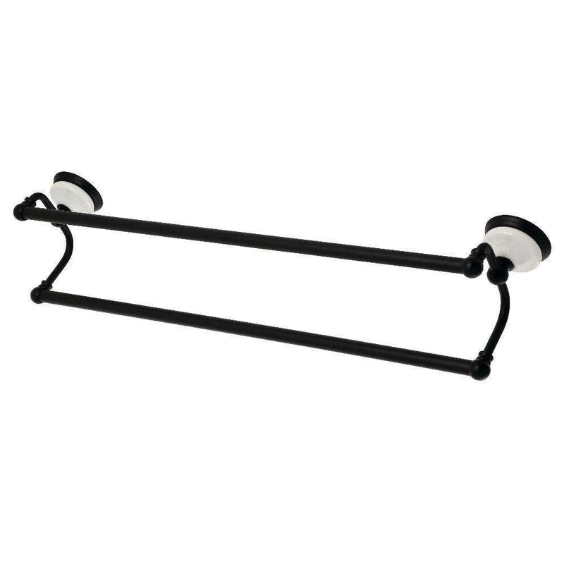 Kingston Brass BA1113MB 24" Dual Towel Bar, Matte Black