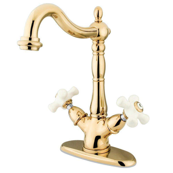 Kingston Brass KS1492PX Vessel Sink Faucet, Polished Brass