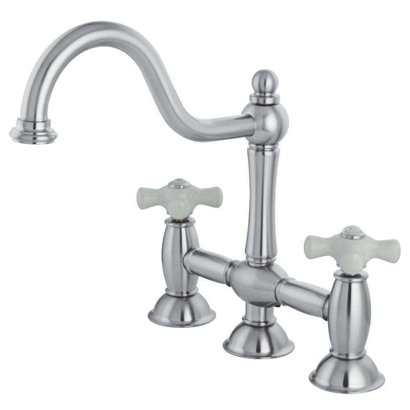 Kingston Brass KS3781PX Restoration Kitchen Bridge Faucet