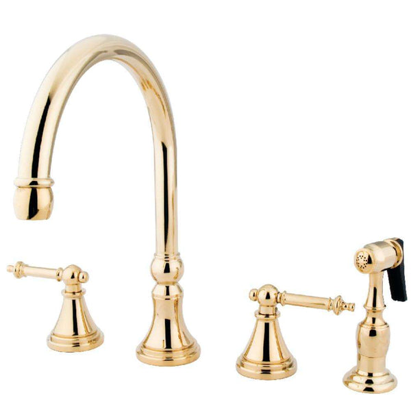 Kingston Brass KS2792TLBS Wsp Kitchen Faucet, Polished Brass