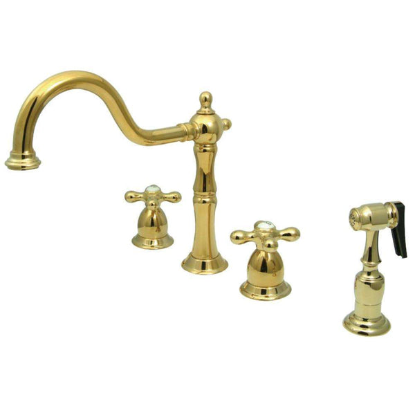 Kingston Brass KB1792AXBS Wsp Kitchen Faucet, Polished Brass