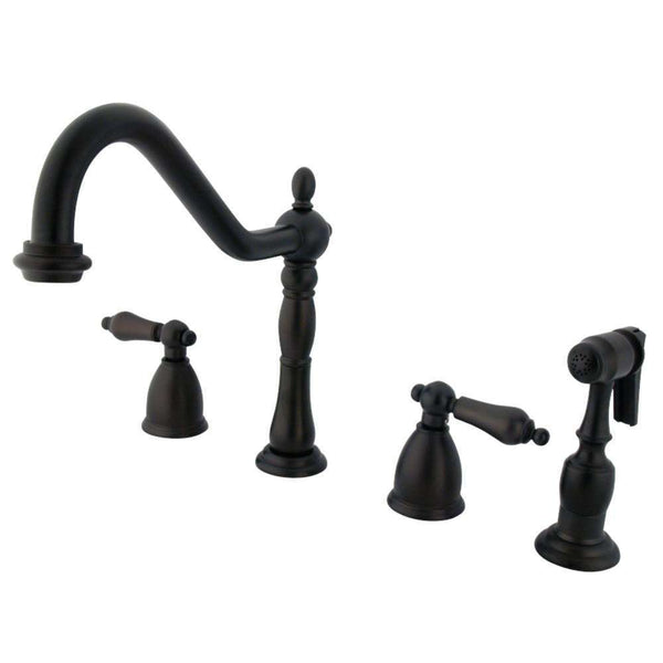 Kingston Brass KB1795ALBS Widespread Kitchen Faucet Bronze