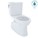 TOTO Vespin II 1G Two-Piece Elongated 1.0 GPF Universal Height Skirted Design Toilet with CeFiONtect, Cotton White CST474CUFG