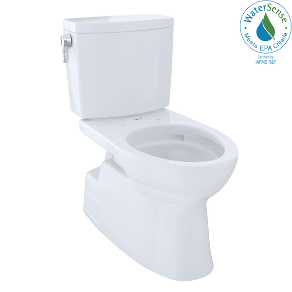 TOTO Vespin II 1G Two-Piece Elongated 1.0 GPF Universal Height Skirted Design Toilet with CeFiONtect, Cotton White CST474CUFG#01