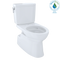 TOTO Vespin II 1G Two-Piece Elongated 1.0 GPF Universal Height Skirted Design Toilet with CeFiONtect, Cotton White CST474CUFG#01