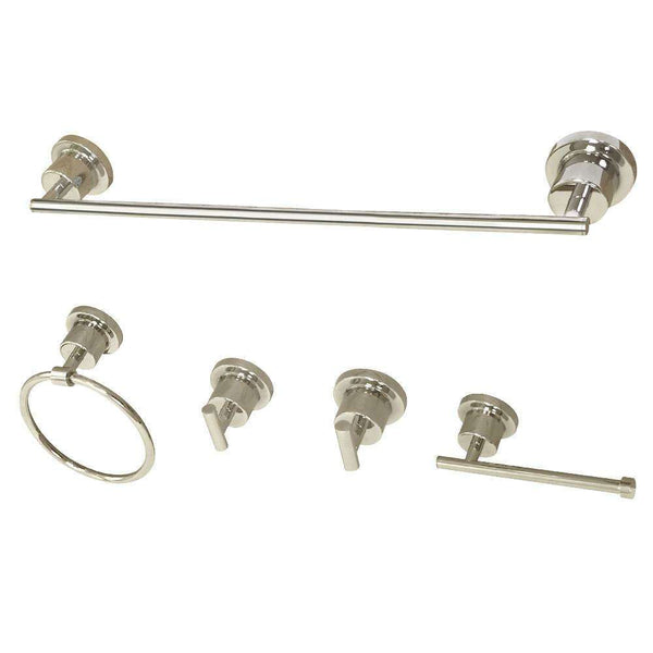 Kingston Brass BAH8212478PN 5P Bath Accs Set Nickel