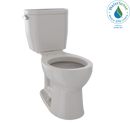 TOTO Entrada Two-Piece Round 1.28 GPF Universal Height Toilet, Sedona Beige CST243EF