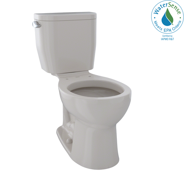 TOTO Entrada Two-Piece Round 1.28 GPF Universal Height Toilet, Sedona Beige CST243EF#12