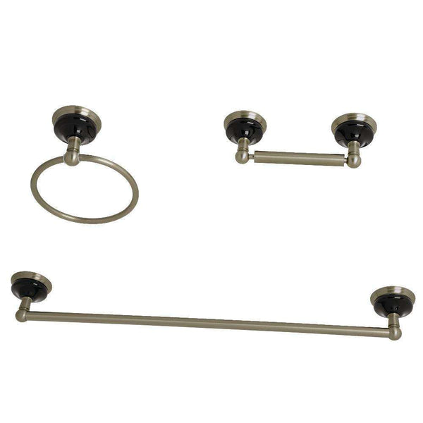 Kingston Brass BAK911148BN Onyx 3-Piece Bathroom Accs Set