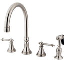 Kingston Brass KS2798TLBS Widespread Kitchen Faucet