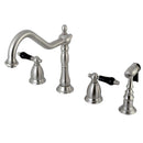 Kingston Brass KS1798PKLBS Widespread Kitchen Faucet