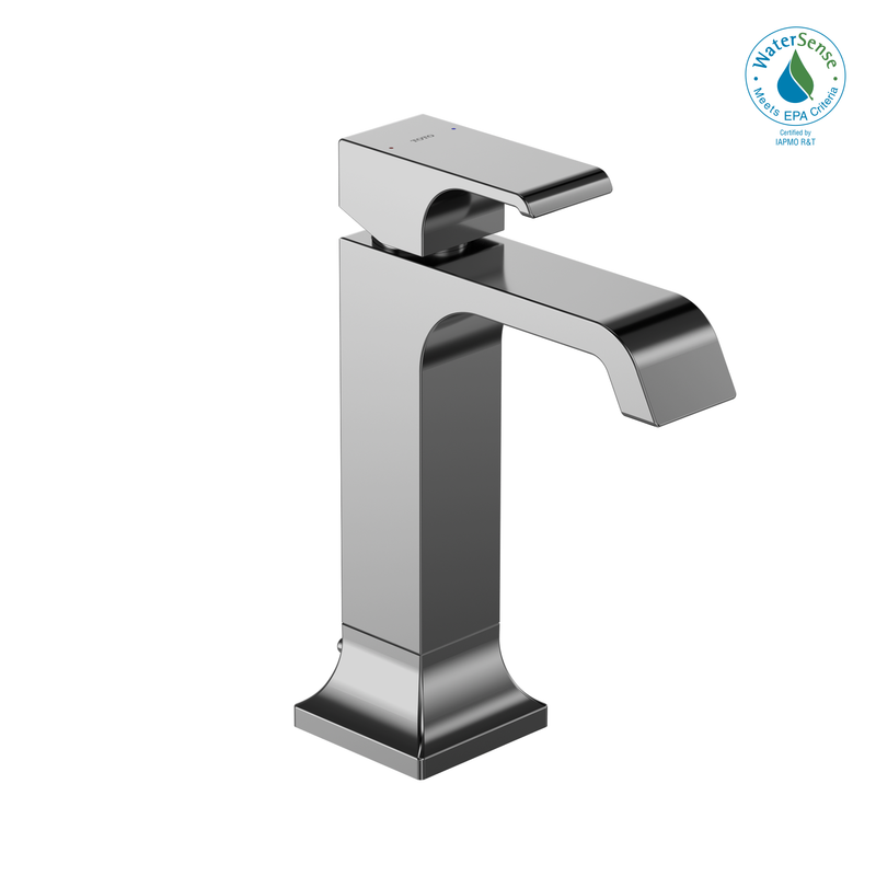 TOTO GC 1.2 GPM Single Handle Semi-Vessel Bathroom Sink Faucet with COMFORT GLIDE Technology, Polished Chrome TLG08303U